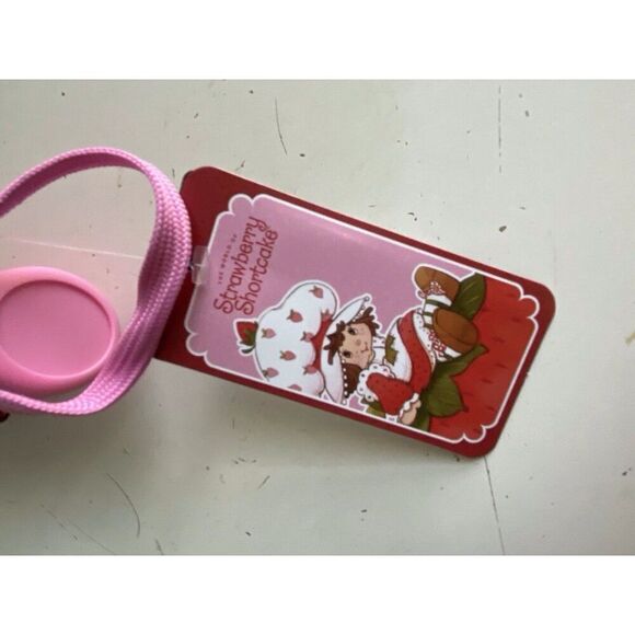 Strawberry Shortcake Umbrella Auto Open Close Pink Red Compact NEW - Picture 3 of 8